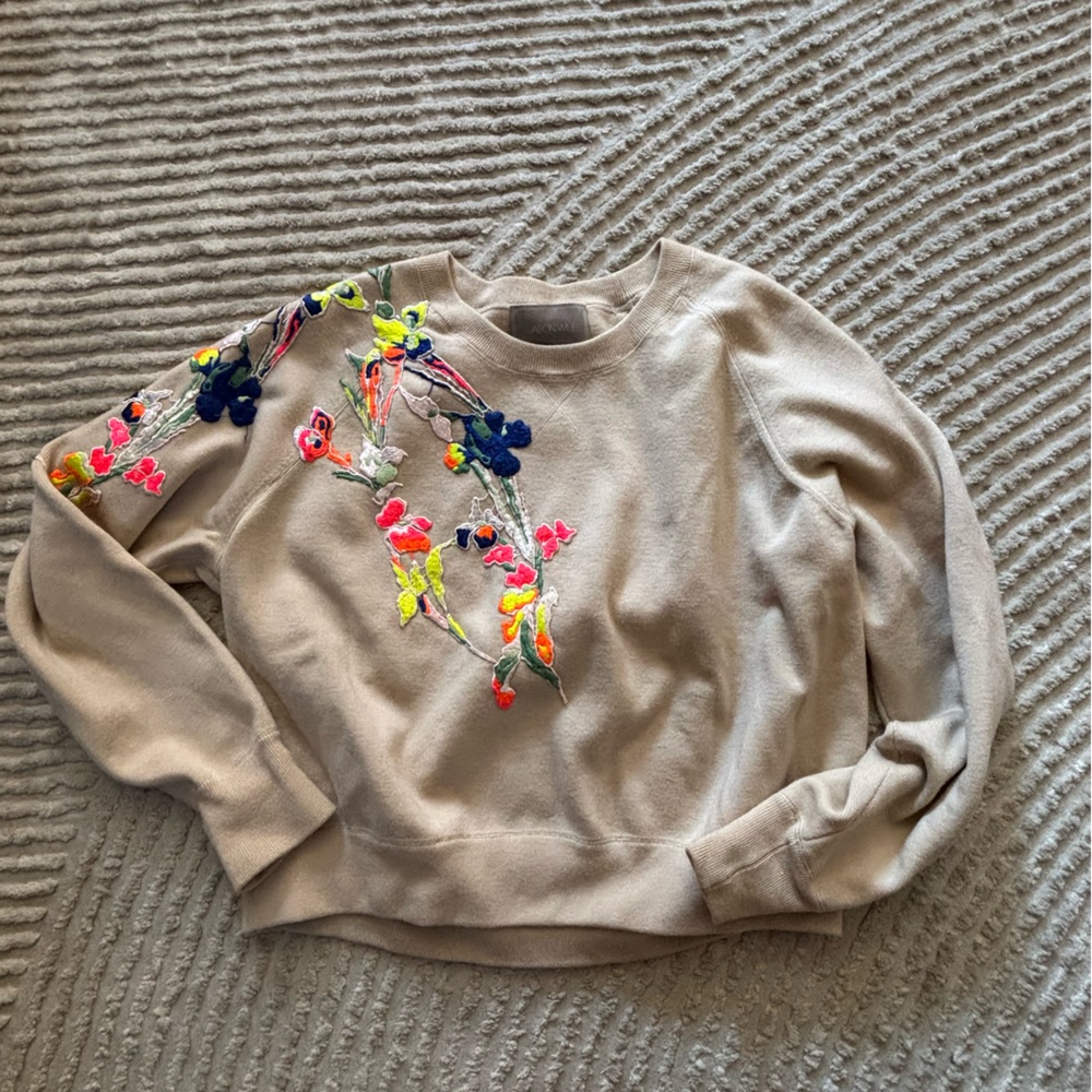 Jason Wu Embroidered Beige Sweater